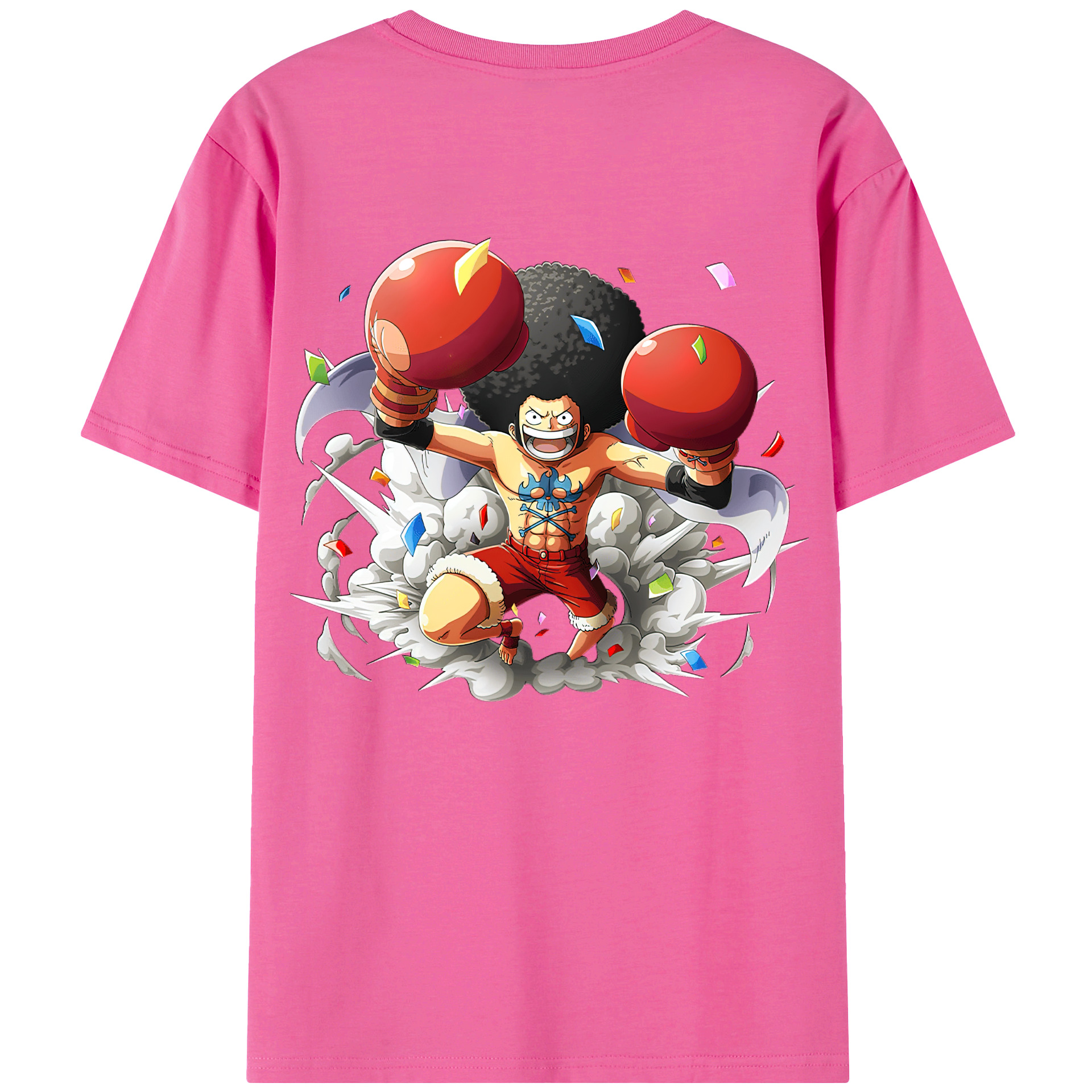 ワンピース モンキー・D・ルフィ ONE PIECE Monkey D. Luffy レディース半袖Tシャツ(バックプリント)